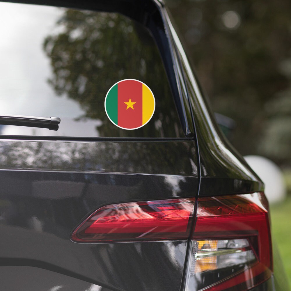 Cameroon Flag Sticker | Bubble-free Kiss Cut Versatile Durable Water Safe Decorative Add-on for your Cars, Laptops, Notebooks and Phones