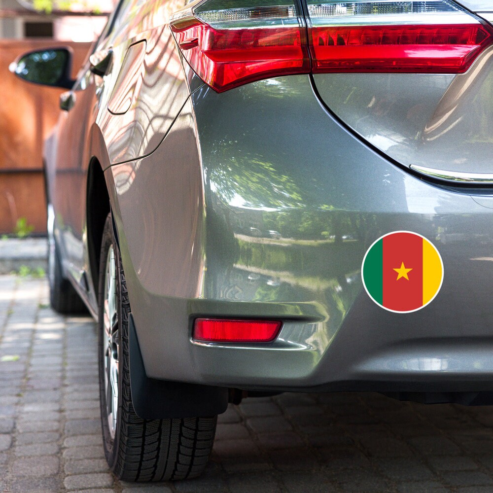 Cameroon Flag Sticker | Bubble-free Kiss Cut Versatile Durable Water Safe Decorative Add-on for your Cars, Laptops, Notebooks and Phones