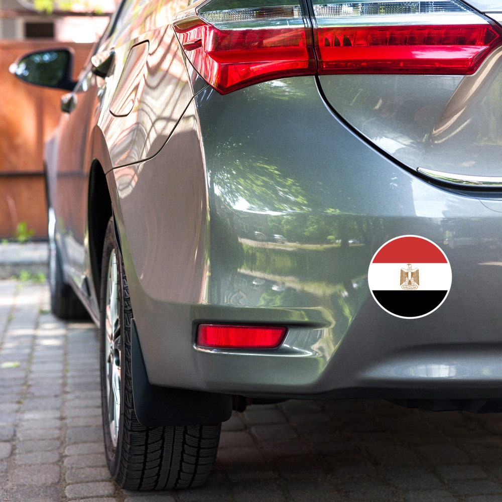 Egypt Flag Sticker | Bubble-free Kiss Cut Versatile Durable Water Safe Decorative Add-on for your Cars, Laptops, Notebooks and Phones