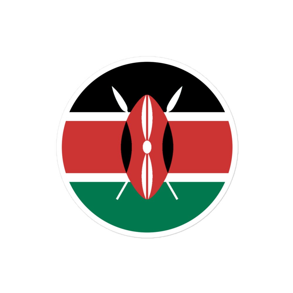 Kenya Flag Sticker | Bubble-free Kiss Cut Versatile Durable Water Safe Decorative Add-on for your Cars, Laptops, Notebooks and Phones