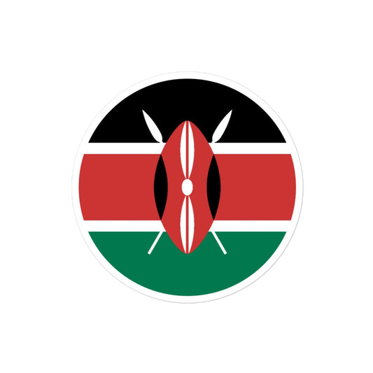 Kenya Flag Sticker | Bubble-free Kiss Cut Versatile Durable Water Safe Decorative Add-on for your Cars, Laptops, Notebooks and Phones