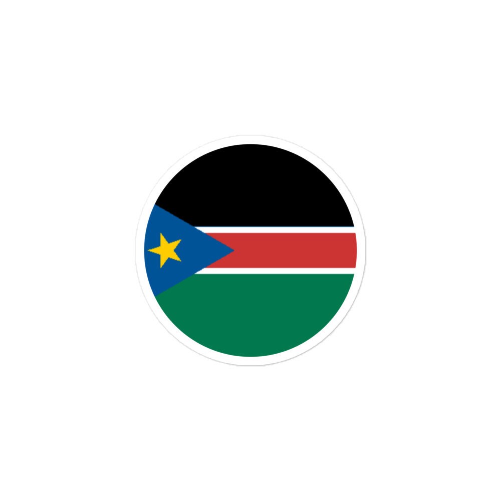 South Sudan Flag Sticker | Bubble-free Kiss Cut Versatile Durable Water Safe Decorative Add-on for your Cars, Laptops, Notebooks and Phones