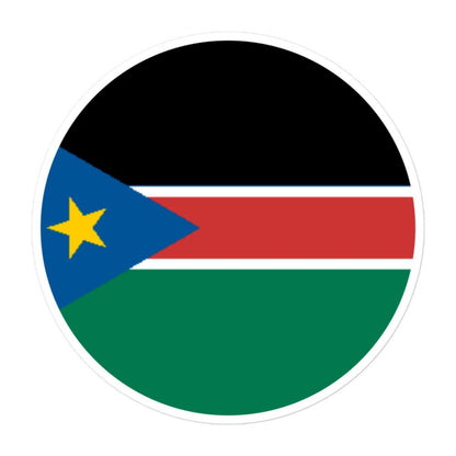 South Sudan Flag Sticker | Bubble-free Kiss Cut Versatile Durable Water Safe Decorative Add-on for your Cars, Laptops, Notebooks and Phones