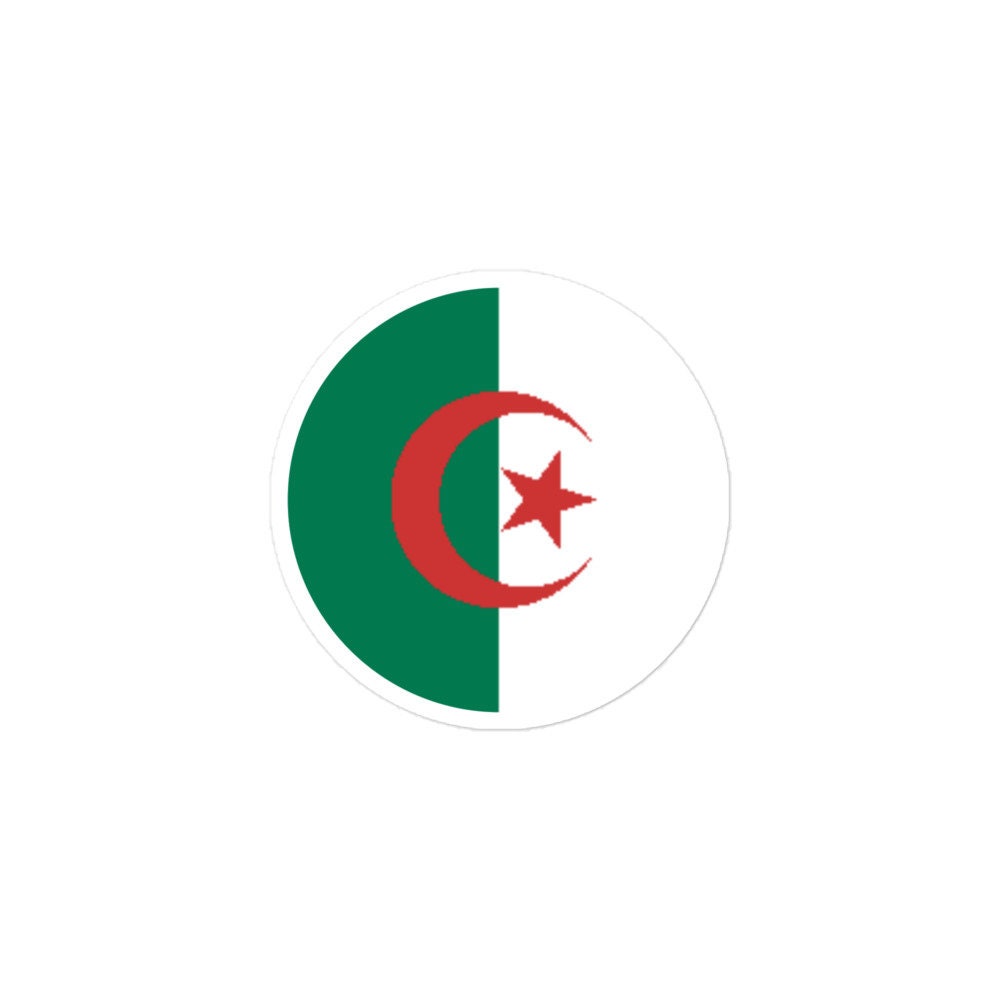 Algeria Flag Sticker | Bubble-free Kiss Cut Versatile Durable Water Safe Decorative Add-on for your Cars, Laptops, Notebooks and Phones