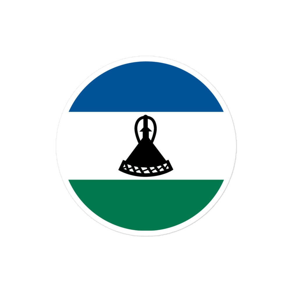 Lesotho Flag Sticker | Bubble-free Kiss Cut Versatile Durable Water Safe Decorative Add-on for your Cars, Laptops, Notebooks and Phones