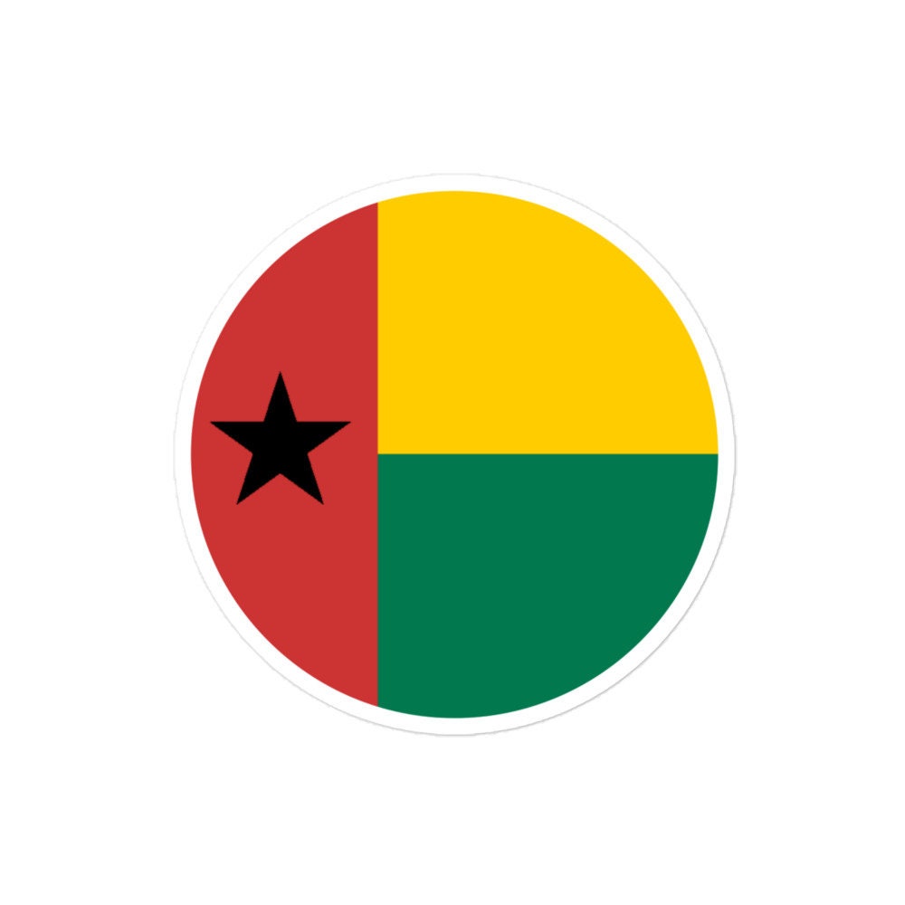 Guinea Bissau Flag Sticker | Bubble-free Kiss Cut Versatile Durable Water Safe Decorative Add-on for your Cars, Laptops, Notebooks and Phone