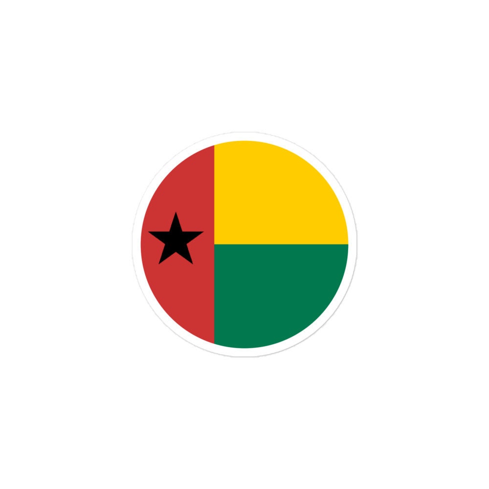 Guinea Bissau Flag Sticker | Bubble-free Kiss Cut Versatile Durable Water Safe Decorative Add-on for your Cars, Laptops, Notebooks and Phone