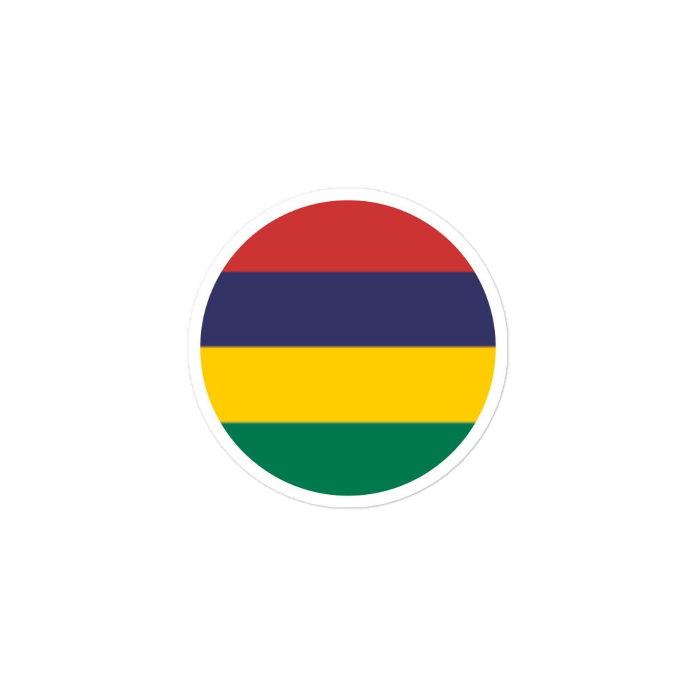 Mauritius Flag Sticker | Bubble-free Kiss Cut Versatile Durable Water Safe Decorative Add-on for your Cars, Laptops, Notebooks and Phones