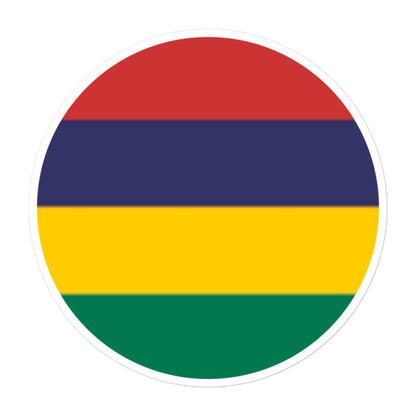 Mauritius Flag Sticker | Bubble-free Kiss Cut Versatile Durable Water Safe Decorative Add-on for your Cars, Laptops, Notebooks and Phones