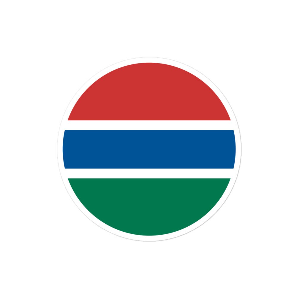 Gambia Flag Sticker | Bubble-free Kiss Cut Versatile Durable Water Safe Decorative Add-on for your Cars, Laptops, Notebooks and Phones