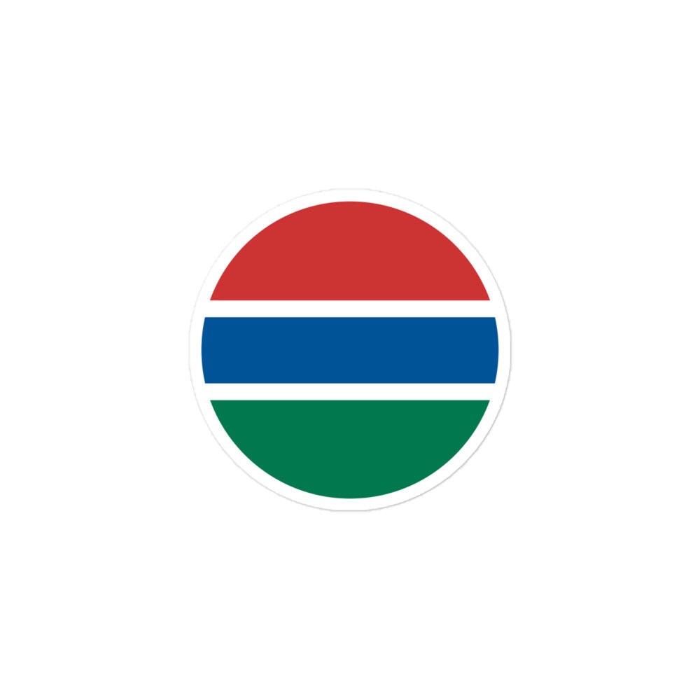 Gambia Flag Sticker | Bubble-free Kiss Cut Versatile Durable Water Safe Decorative Add-on for your Cars, Laptops, Notebooks and Phones