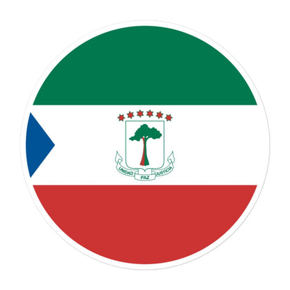 Equatorial Guinea Flag Sticker | Bubble-free Kiss Cut Versatile Durable Water Safe Decorative Add-on for Cars, Laptops, Notebooks and Phones