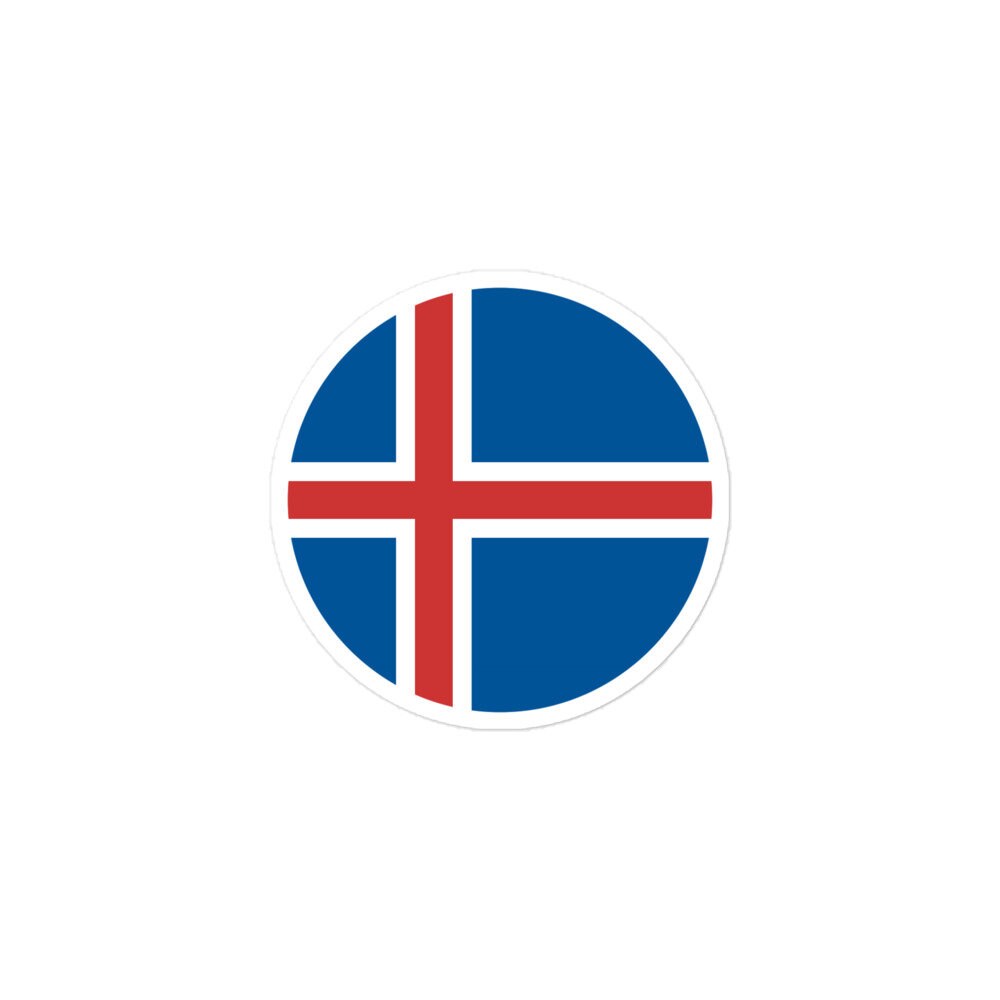 Iceland Flag Sticker | Bubble-free Kiss Cut Versatile Durable Water Safe Decorative Add-on for your Cars, Laptops, Notebooks and Phones