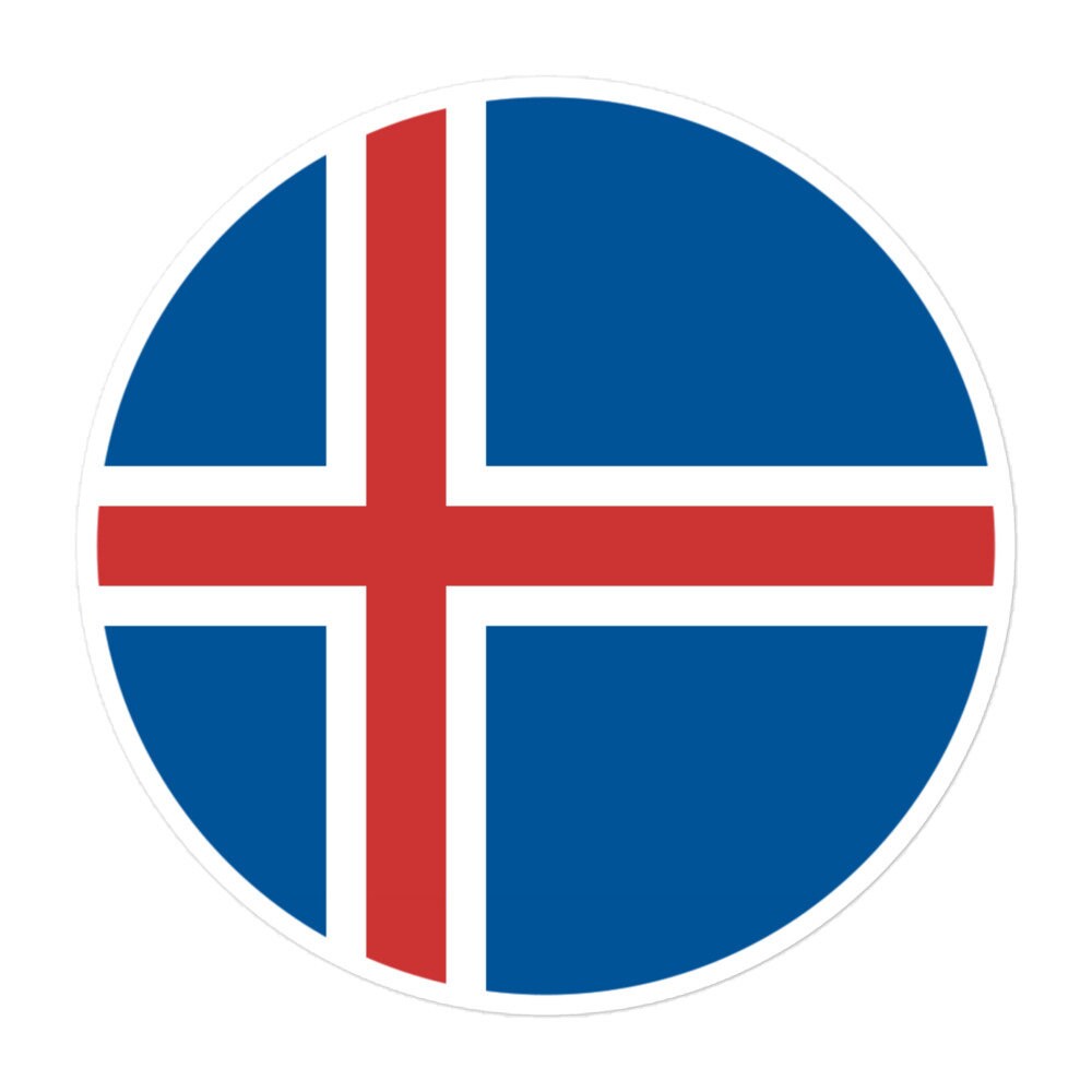 Iceland Flag Sticker | Bubble-free Kiss Cut Versatile Durable Water Safe Decorative Add-on for your Cars, Laptops, Notebooks and Phones