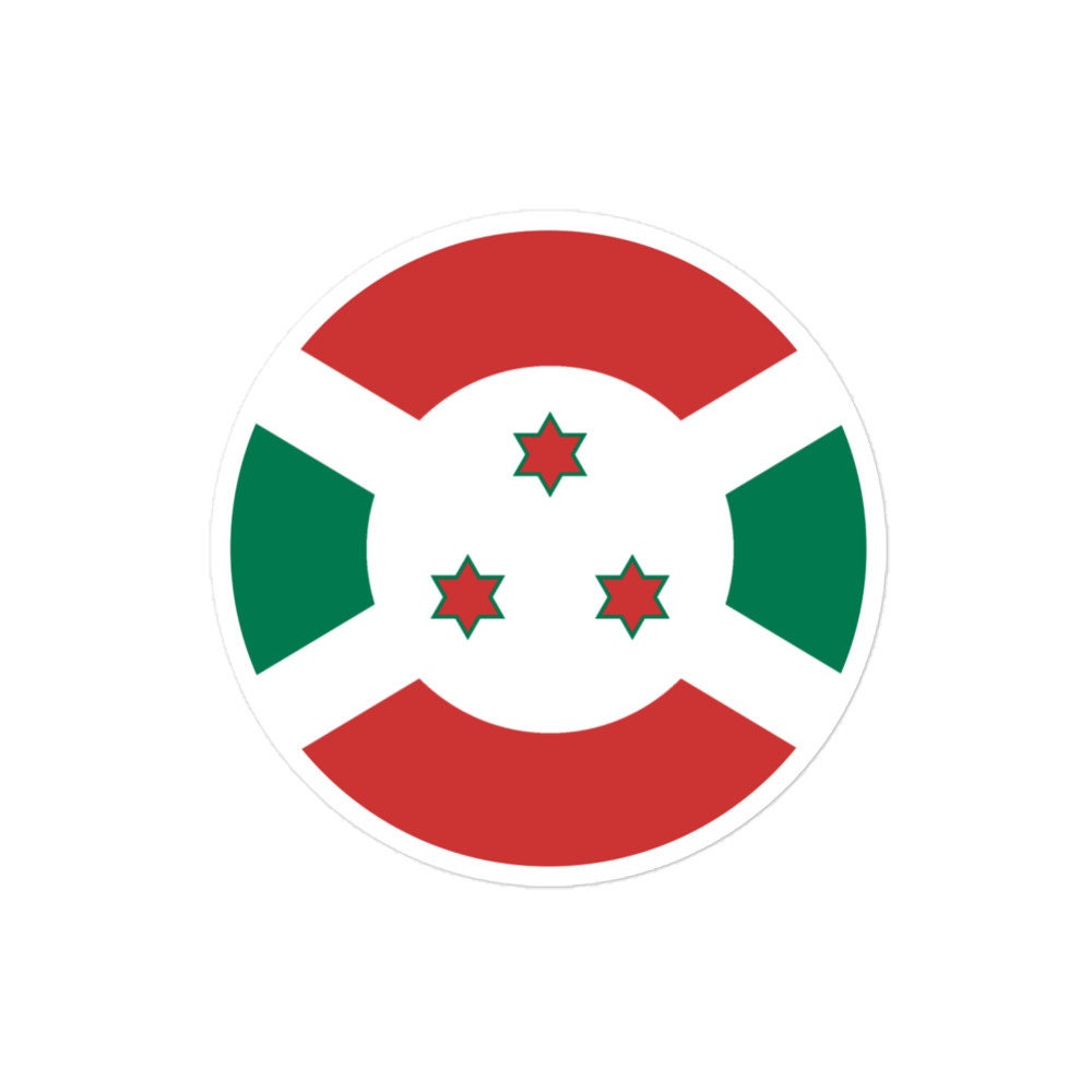 Burundi Flag Sticker | Bubble-free Kiss Cut Versatile Durable Water Safe Decorative Add-on for your Cars, Laptops, Notebooks and Phones