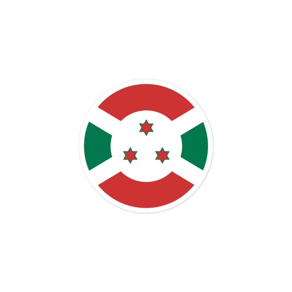 Burundi Flag Sticker | Bubble-free Kiss Cut Versatile Durable Water Safe Decorative Add-on for your Cars, Laptops, Notebooks and Phones