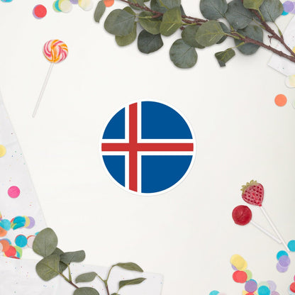 Iceland Flag Sticker | Bubble-free Kiss Cut Versatile Durable Water Safe Decorative Add-on for your Cars, Laptops, Notebooks and Phones