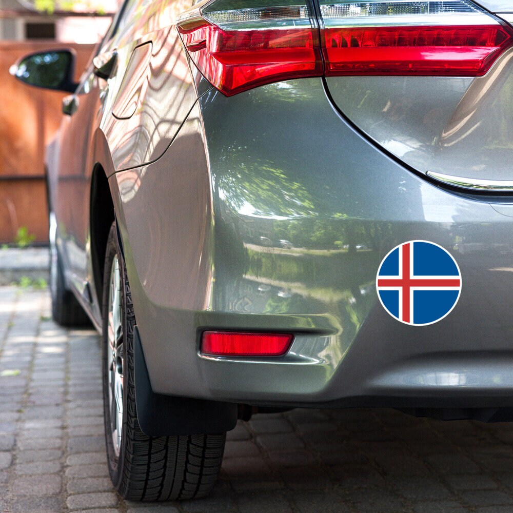 Iceland Flag Sticker | Bubble-free Kiss Cut Versatile Durable Water Safe Decorative Add-on for your Cars, Laptops, Notebooks and Phones