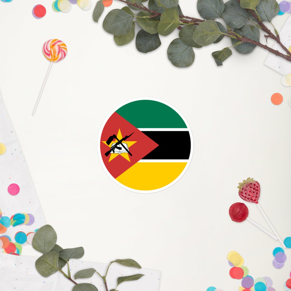 Mozambique Flag Sticker | Bubble-free Kiss Cut Versatile Durable Water Safe Decorative Add-on for your Cars, Laptops, Notebooks and Phones