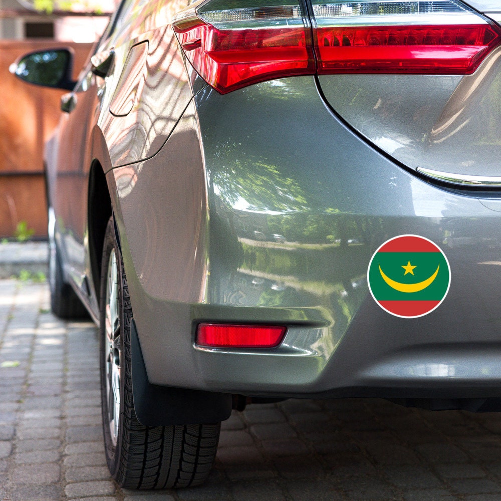 Mauritania Flag Sticker | Bubble-free Kiss Cut Versatile Durable Water Safe Decorative Add-on for your Cars, Laptops, Notebooks and Phones