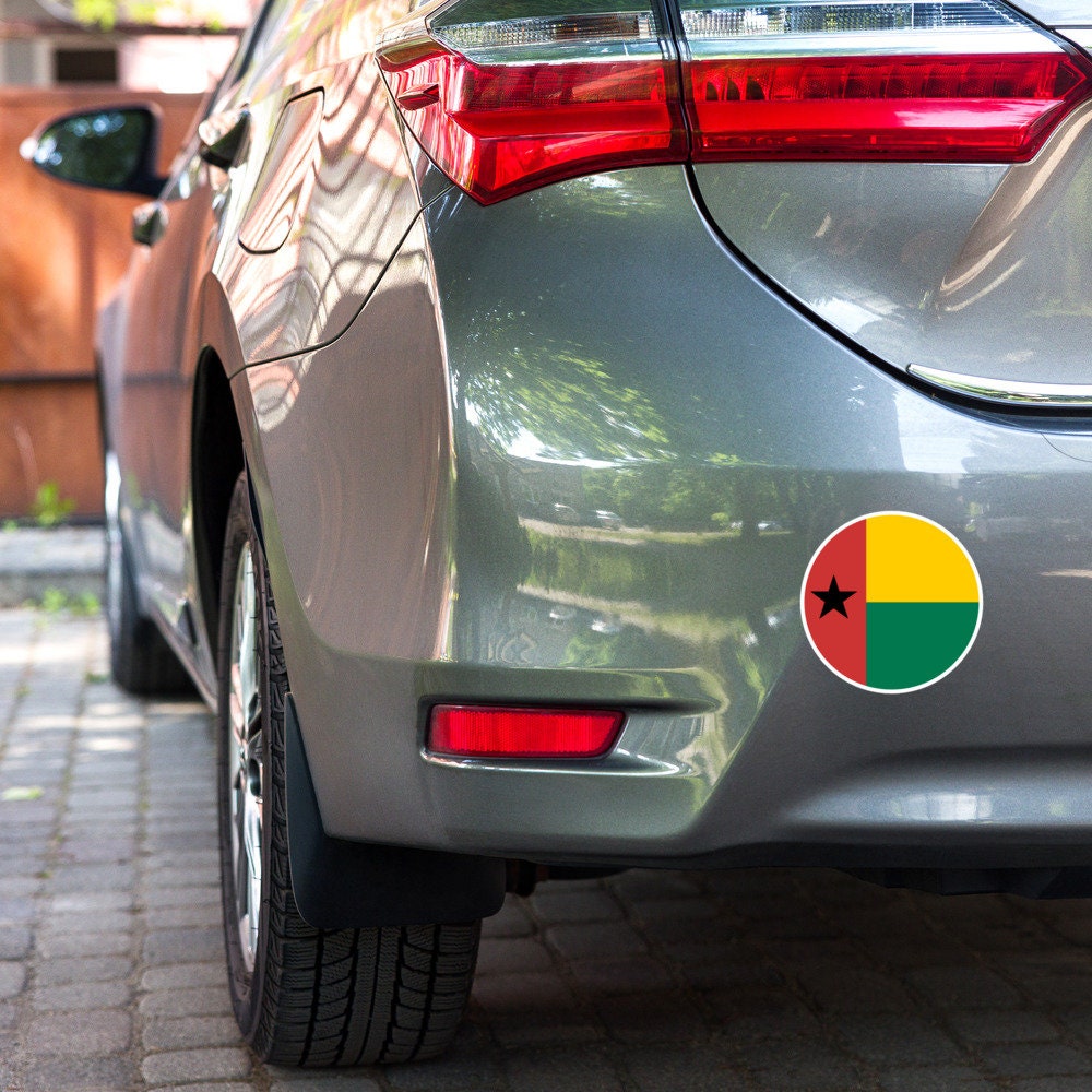 Guinea Bissau Flag Sticker | Bubble-free Kiss Cut Versatile Durable Water Safe Decorative Add-on for your Cars, Laptops, Notebooks and Phone