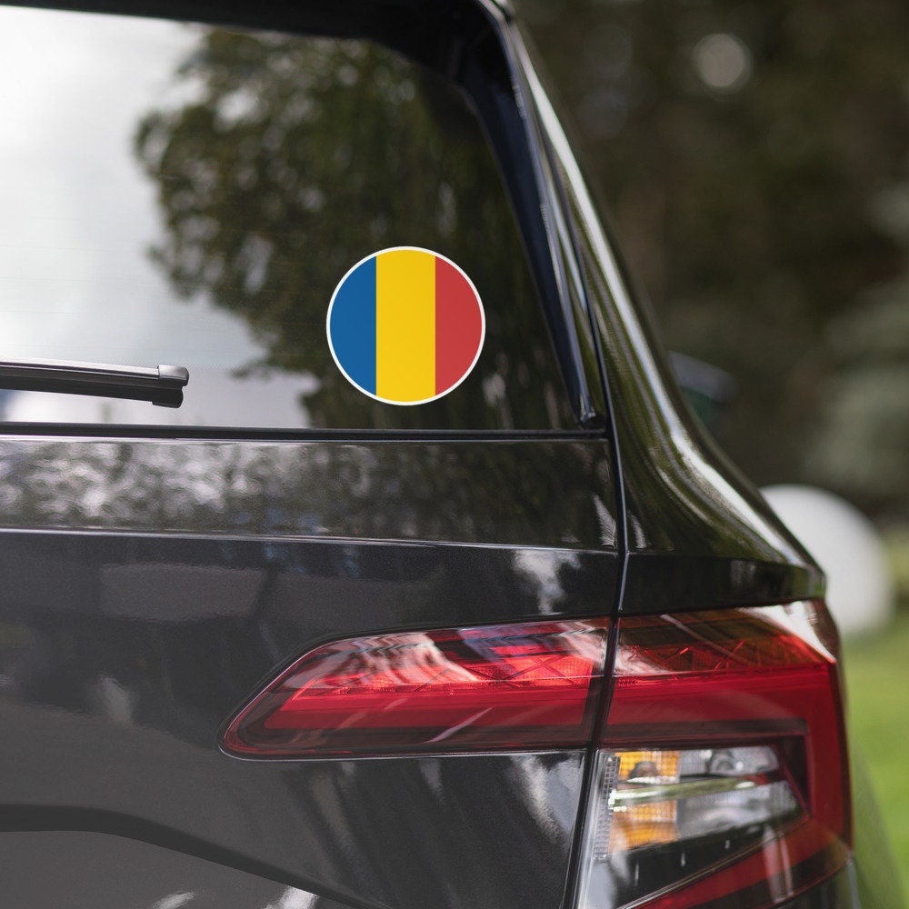 Chad Flag Sticker | Bubble-free Kiss Cut Versatile Durable Water Safe Decorative Add-on for your Cars, Laptops, Notebooks and Phones