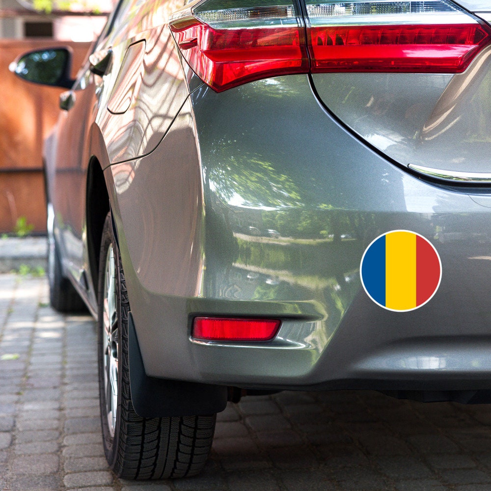 Chad Flag Sticker | Bubble-free Kiss Cut Versatile Durable Water Safe Decorative Add-on for your Cars, Laptops, Notebooks and Phones