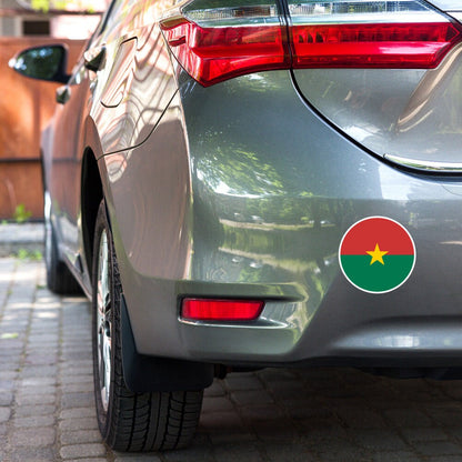 Burkina Faso Flag Sticker | Bubble-free Kiss Cut Versatile Durable Water Safe Decorative Add-on for your Cars, Laptops, Notebooks and Phones