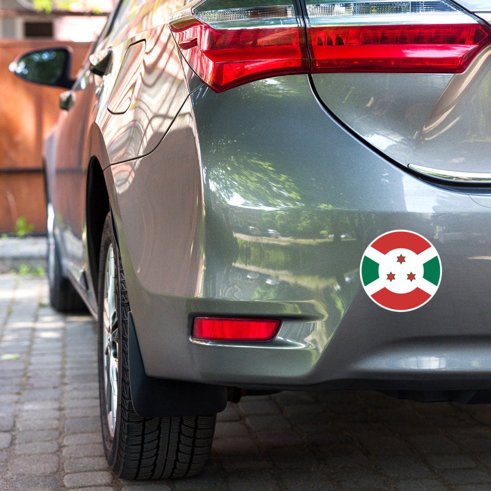 Burundi Flag Sticker | Bubble-free Kiss Cut Versatile Durable Water Safe Decorative Add-on for your Cars, Laptops, Notebooks and Phones