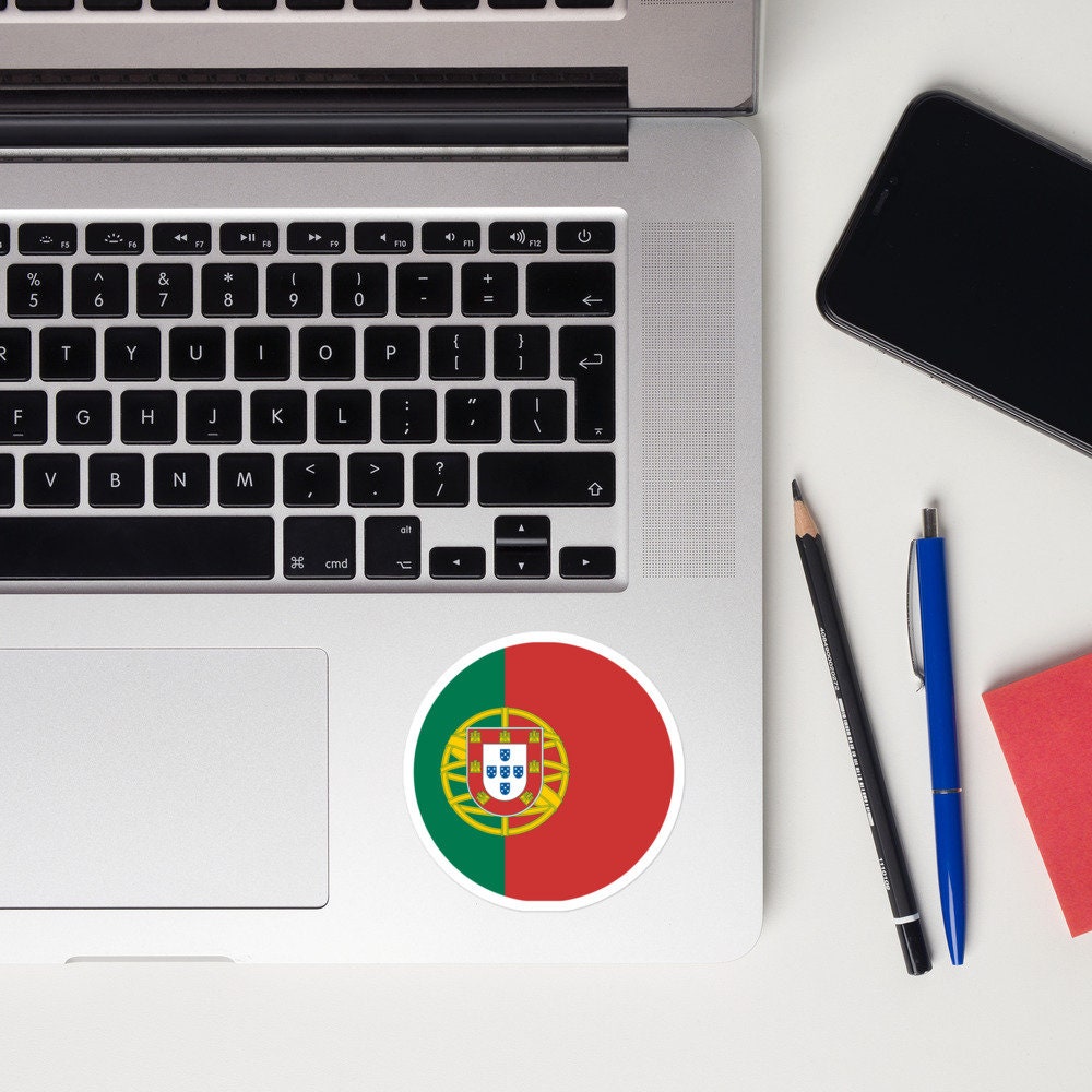 Portugal Flag Sticker | Bubble-free Kiss Cut Versatile Durable Water Safe Decorative Add-on for your Cars, Laptops, Notebooks and Phones