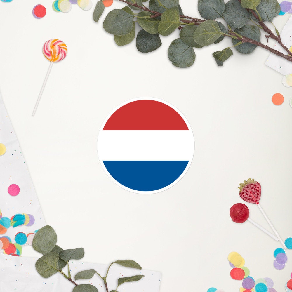 Netherlands Flag Sticker | Bubble-free Kiss Cut Versatile Durable Water Safe Decorative Add-on for your Cars, Laptops, Notebooks and Phones