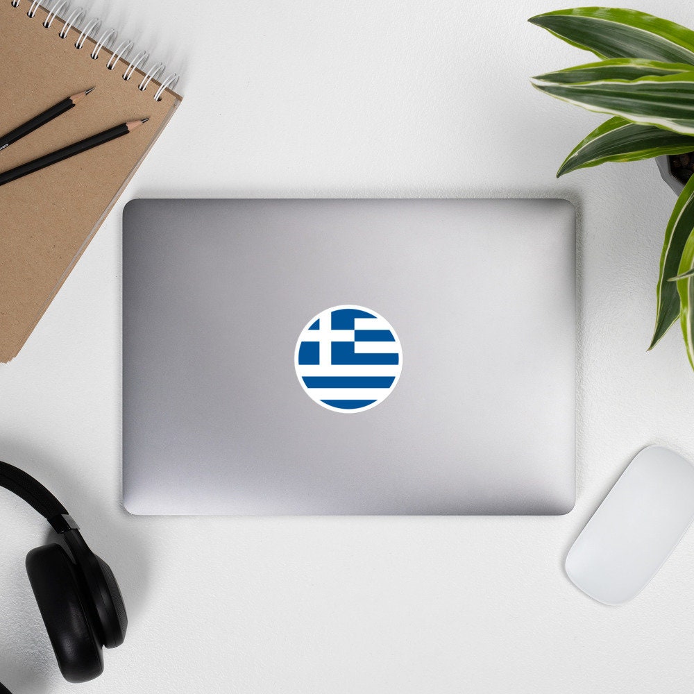 Greece Flag Sticker | Bubble-free Kiss Cut Versatile Durable Water Safe Decorative Add-on for your Cars, Laptops, Notebooks and Phones