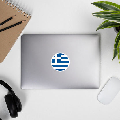 Greece Flag Sticker | Bubble-free Kiss Cut Versatile Durable Water Safe Decorative Add-on for your Cars, Laptops, Notebooks and Phones