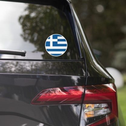 Greece Flag Sticker | Bubble-free Kiss Cut Versatile Durable Water Safe Decorative Add-on for your Cars, Laptops, Notebooks and Phones