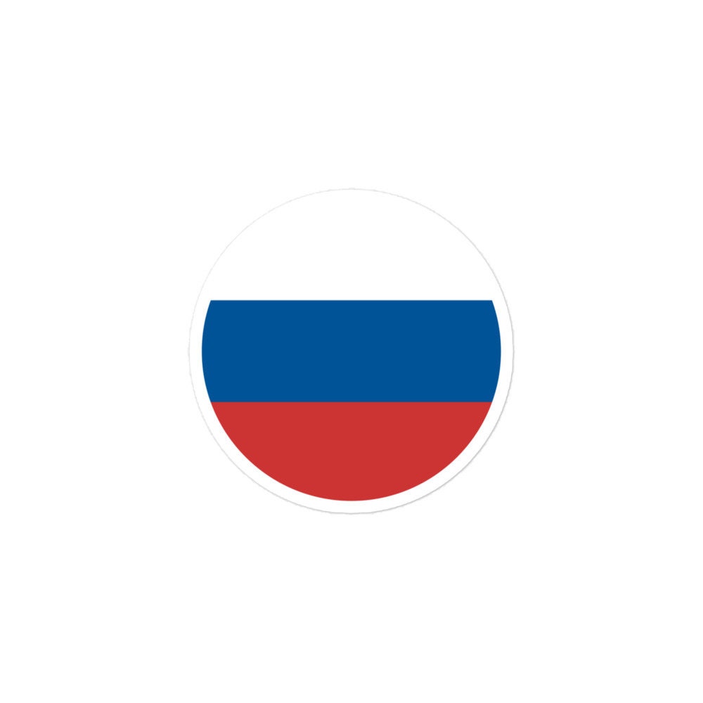 Russia Flag Sticker | Bubble-free Kiss Cut Versatile Durable Water Safe Decorative Add-on for your Cars, Laptops, Notebooks and Phones