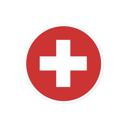 Switzerland Flag Sticker | Bubble-free Kiss Cut Versatile Durable Water Safe Decorative Add-on for your Cars, Laptops, Notebooks and Phones