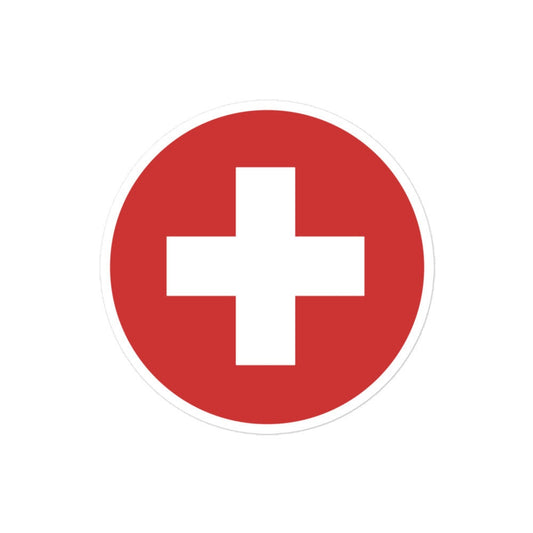 Switzerland Flag Sticker | Bubble-free Kiss Cut Versatile Durable Water Safe Decorative Add-on for your Cars, Laptops, Notebooks and Phones