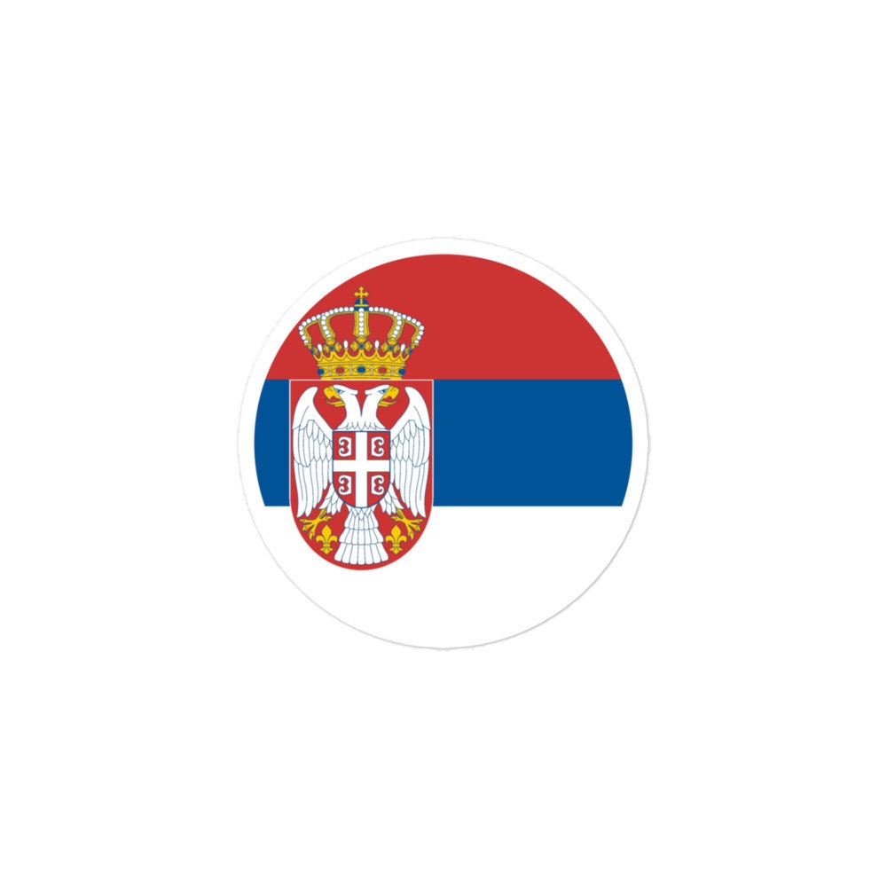 Serbia Flag Sticker | Bubble-free Kiss Cut Versatile Durable Water Safe Decorative Add-on for your Cars, Laptops, Notebooks and Phones