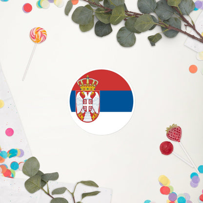 Serbia Flag Sticker | Bubble-free Kiss Cut Versatile Durable Water Safe Decorative Add-on for your Cars, Laptops, Notebooks and Phones