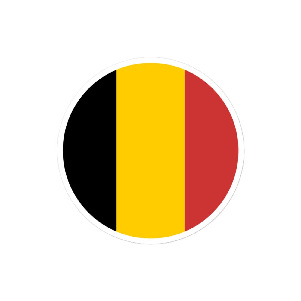 Belgium Flag Sticker | Bubble-free Kiss Cut Versatile Durable Water Safe Decorative Add-on for your Cars, Laptops, Notebooks and Phones