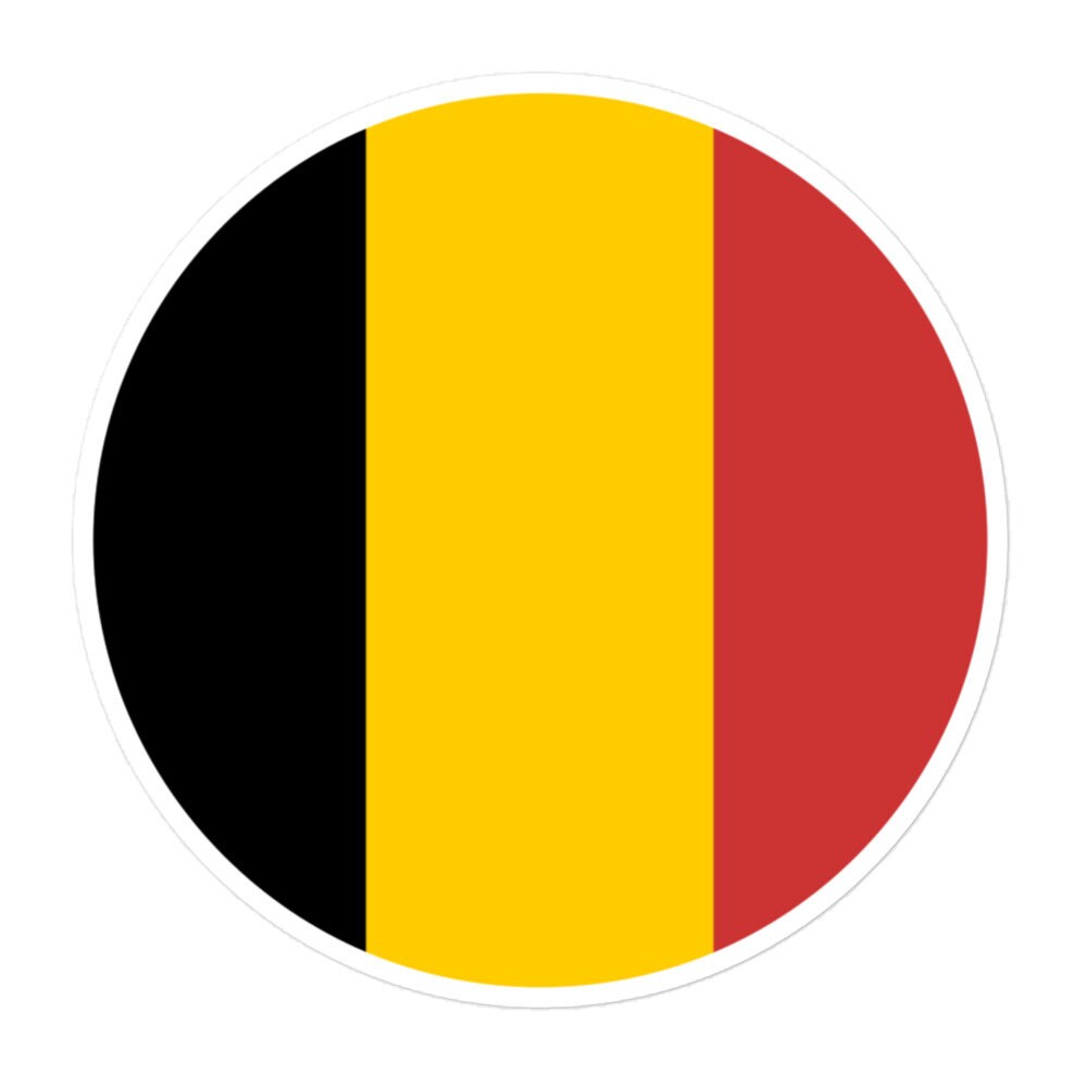 Belgium Flag Sticker | Bubble-free Kiss Cut Versatile Durable Water Safe Decorative Add-on for your Cars, Laptops, Notebooks and Phones