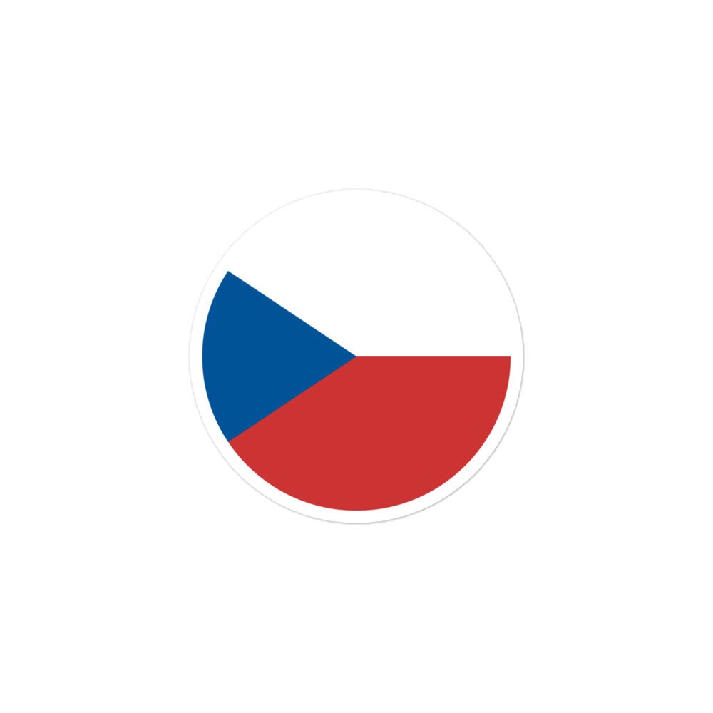 Czech Republic Flag Sticker | Bubble-free Kiss Cut Versatile Durable Water Safe Decorative Add-on for your Car, Laptop, Notebook and Phone