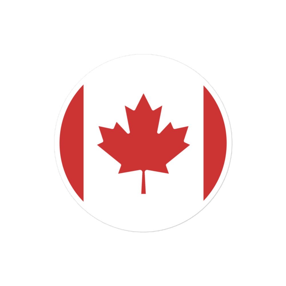 Canada Flag Sticker | Bubble-free Kiss Cut Versatile Durable Water Safe Decorative Add-on for your Cars, Laptops, Notebooks and Phones