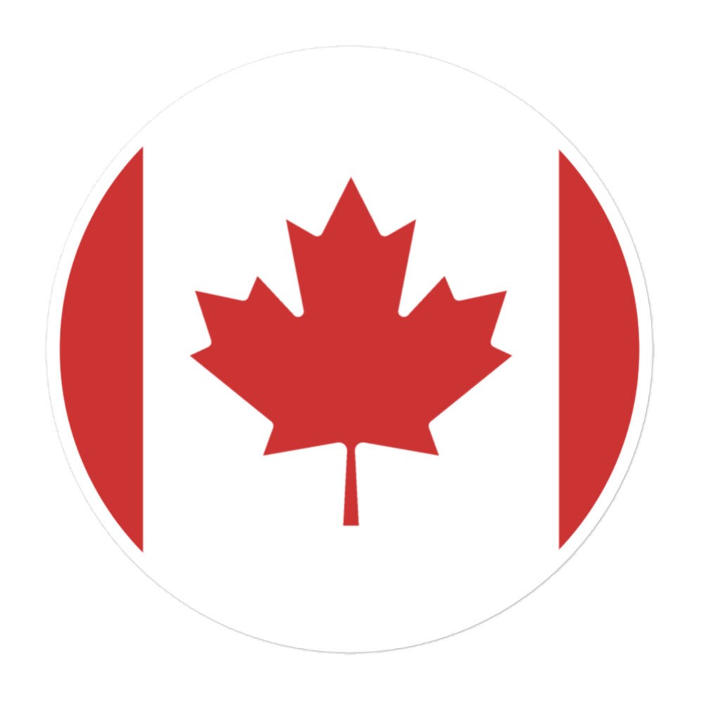 Canada Flag Sticker | Bubble-free Kiss Cut Versatile Durable Water Safe Decorative Add-on for your Cars, Laptops, Notebooks and Phones