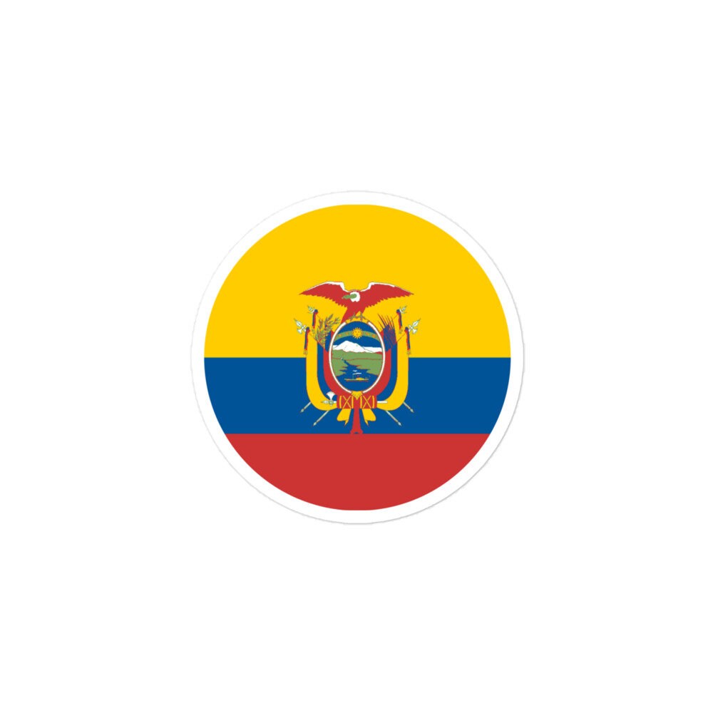 Ecuador Flag Sticker | Bubble-free Kiss Cut Versatile Durable Water Safe Decorative Add-on for your Cars, Laptops, Notebooks and Phones