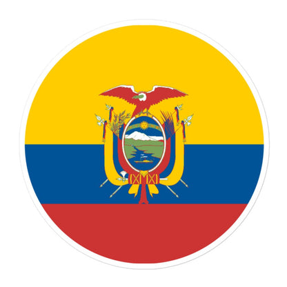 Ecuador Flag Sticker | Bubble-free Kiss Cut Versatile Durable Water Safe Decorative Add-on for your Cars, Laptops, Notebooks and Phones