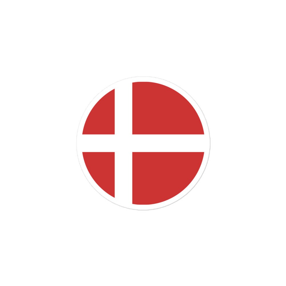 Denmark Flag Sticker | Bubble-free Kiss Cut Versatile Durable Water Safe Decorative Add-on for your Cars, Laptops, Notebooks and Phones