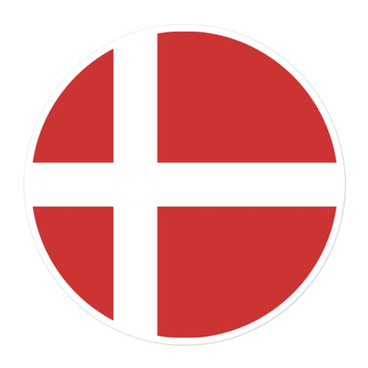 Denmark Flag Sticker | Bubble-free Kiss Cut Versatile Durable Water Safe Decorative Add-on for your Cars, Laptops, Notebooks and Phones