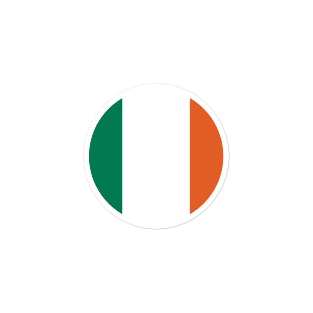 Ireland Flag Sticker | Bubble-free Kiss Cut Versatile Durable Water Safe Decorative Add-on for your Cars, Laptops, Notebooks and Phones