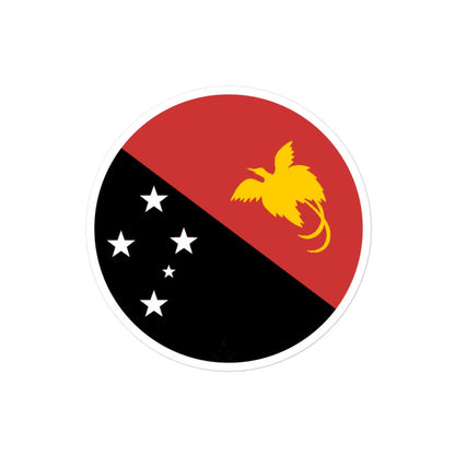 Papua New Guinea Flag Sticker | Bubble-free Kiss Cut Versatile Durable Water Safe Decorative Add-on for your Car, Laptop, Notebook and Phone